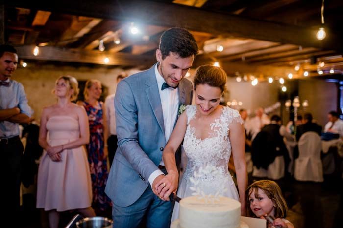 Tortenanschnitt Hochzeitstorte Hochzeitsfotograf Ladenburg Lampertheim